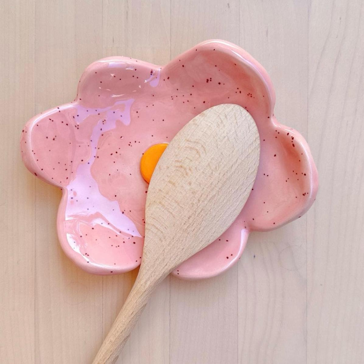 Pink Flower Spoon Rest