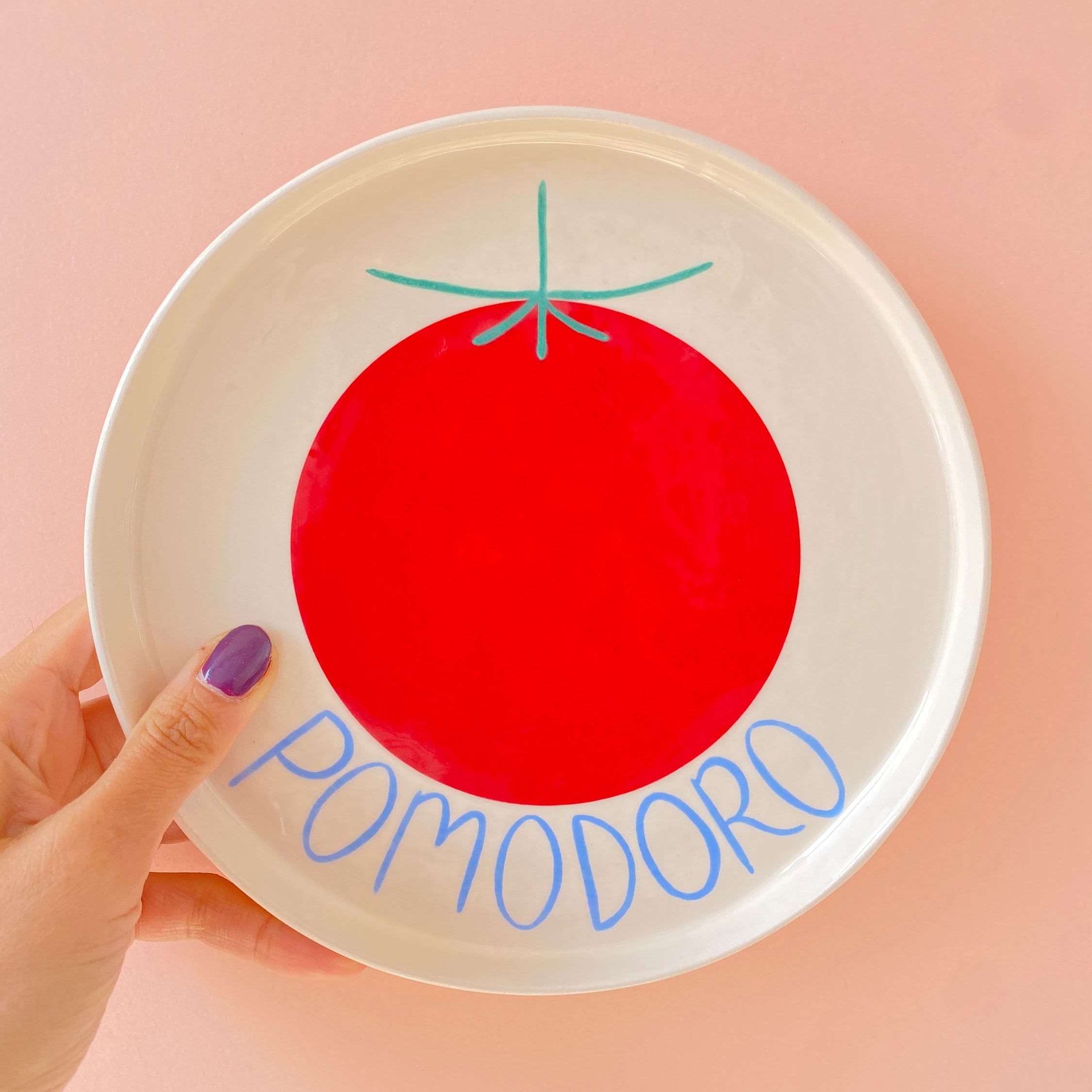 Pomodoro | El Yapımı Stoneware Tabak ~ Duvar Dekoru