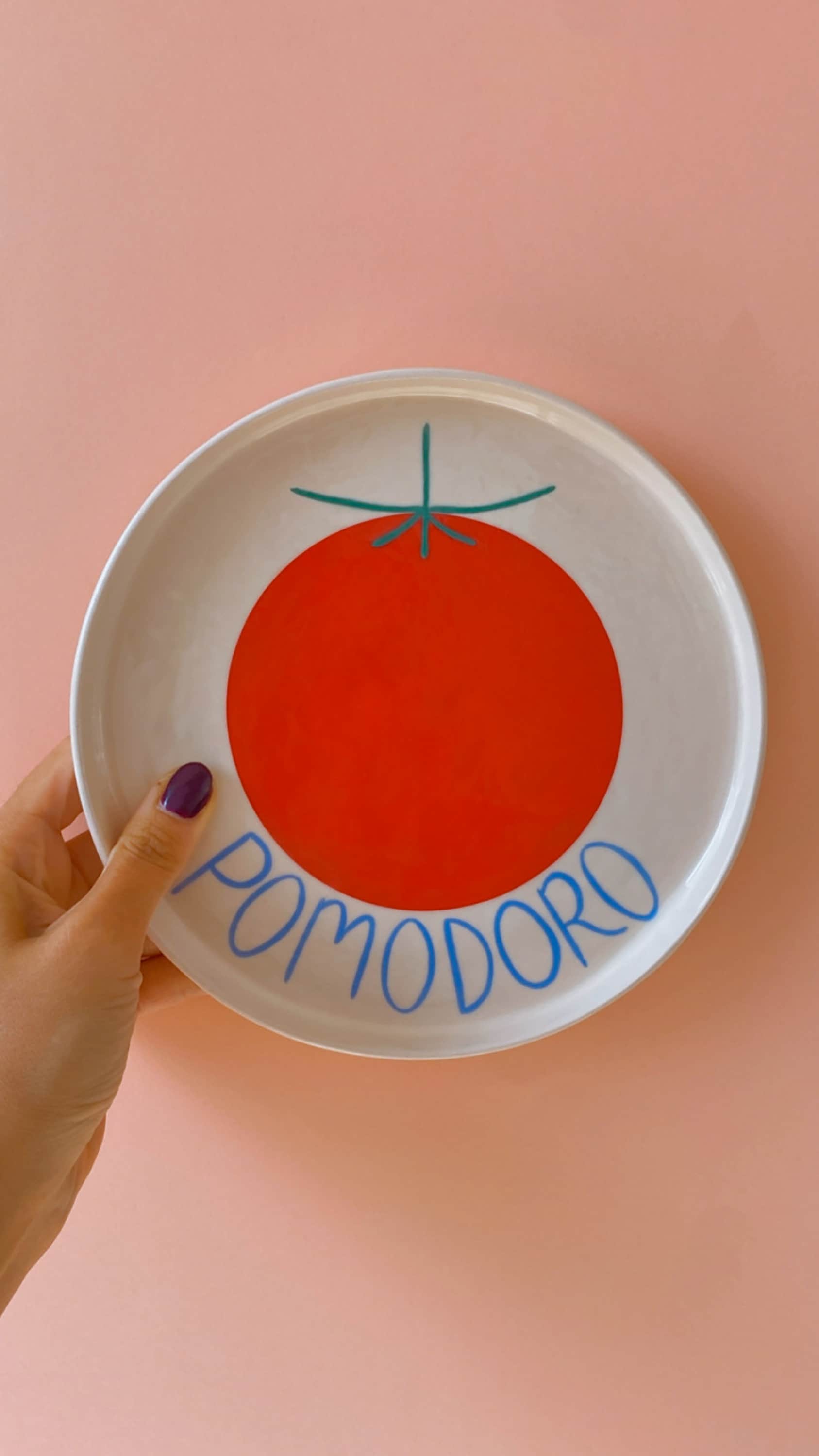 Pomodoro | El Yapımı Stoneware Tabak ~ Duvar Dekoru