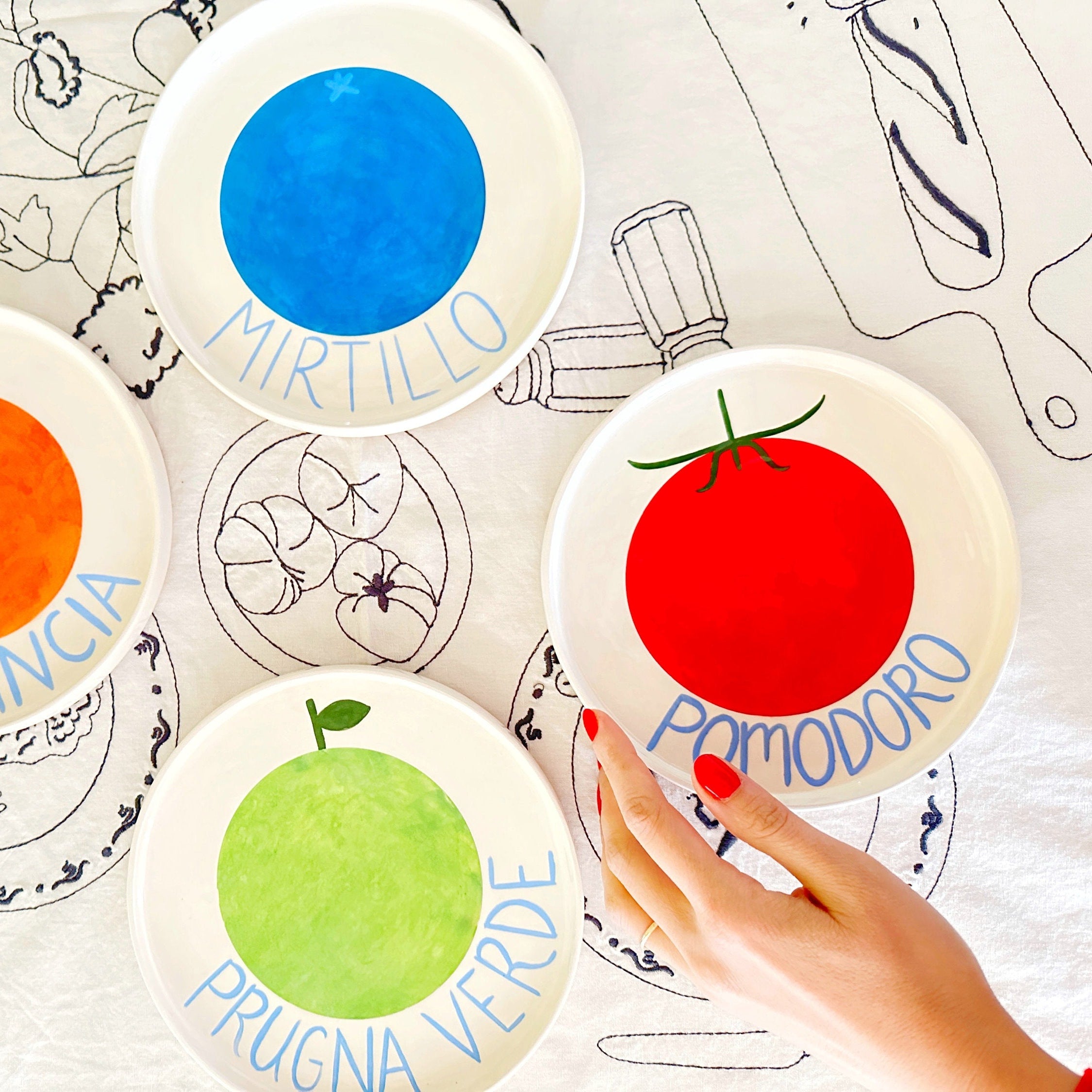 Pomodoro | El Yapımı Stoneware Tabak ~ Duvar Dekoru