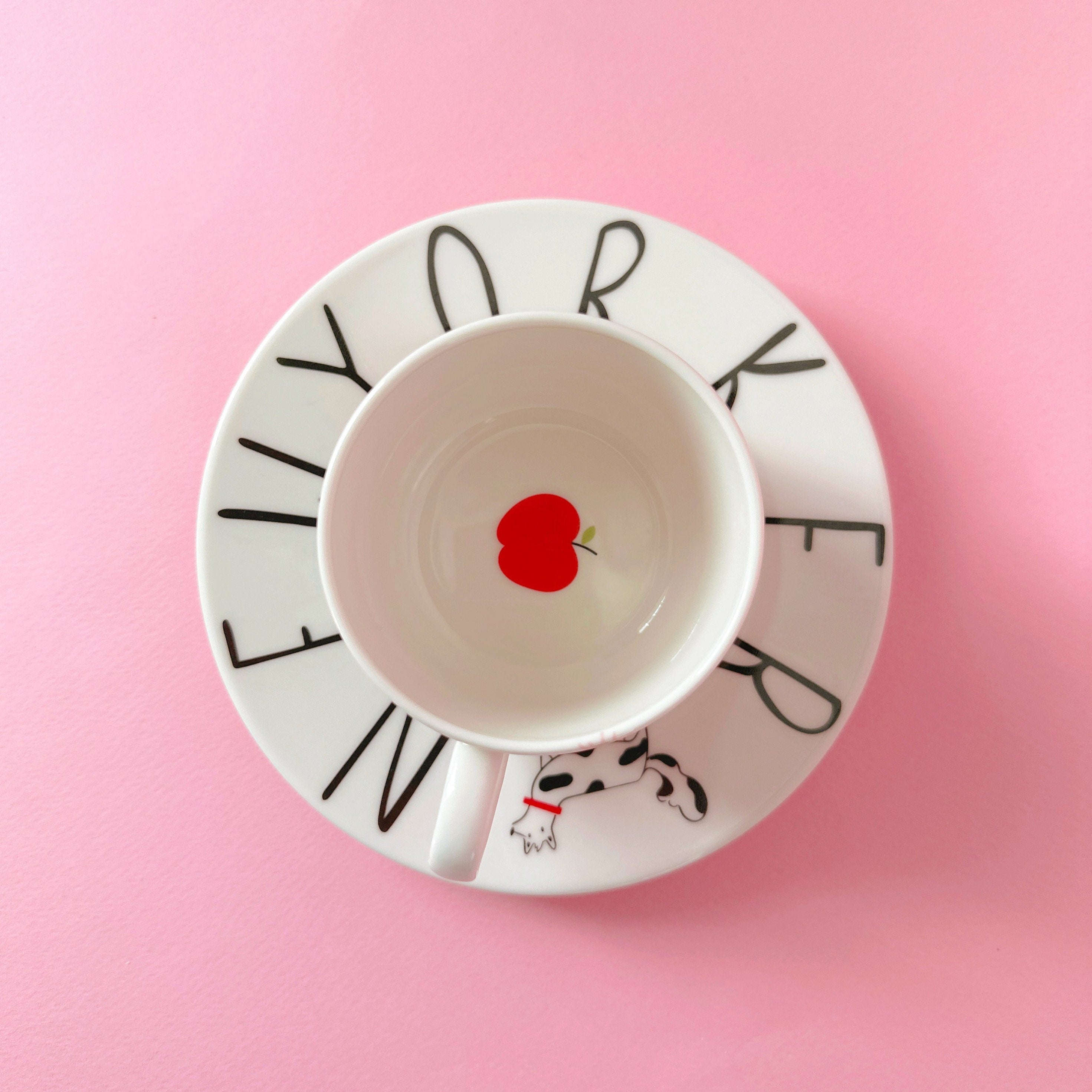 New Yorker Coffee/Tea Set | Fine Porcelain Unique Design Coffee Cup Set