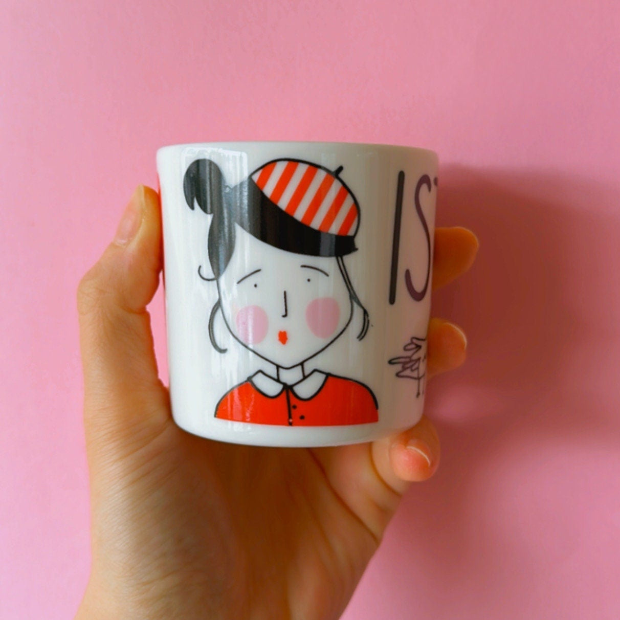 Istanbulin Porcelain Mug | Locals Collection İstanbul City Fine Porcelain Coffee Cup, Original Design Aesthetic Kitchenware